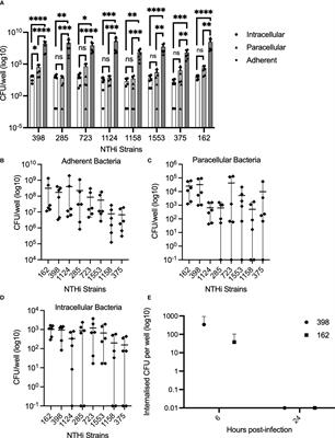 Epithelial immune activation and intracellular invasion by non-typeable Haemophilus influenzae